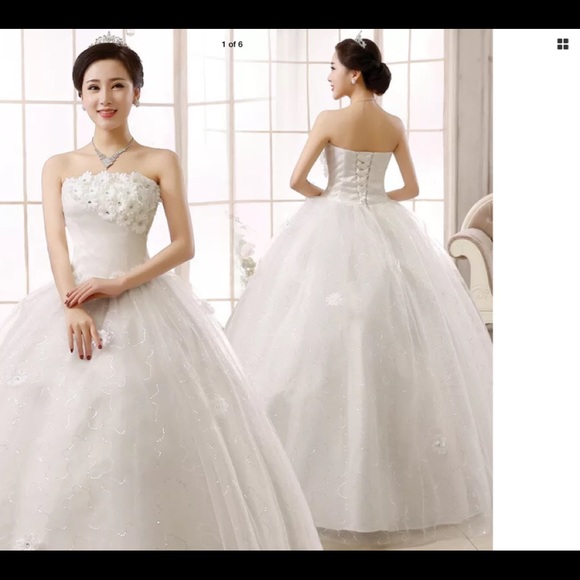 NWT beautiful princess style wedding dress - Picture 5 of 8